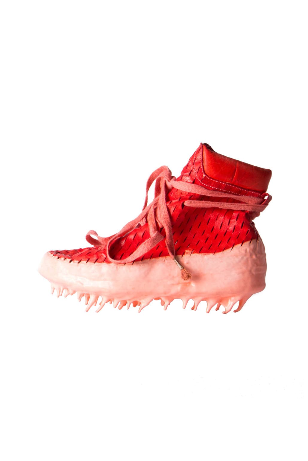 Object Dyed Perforated Drip Rubber Sneaker