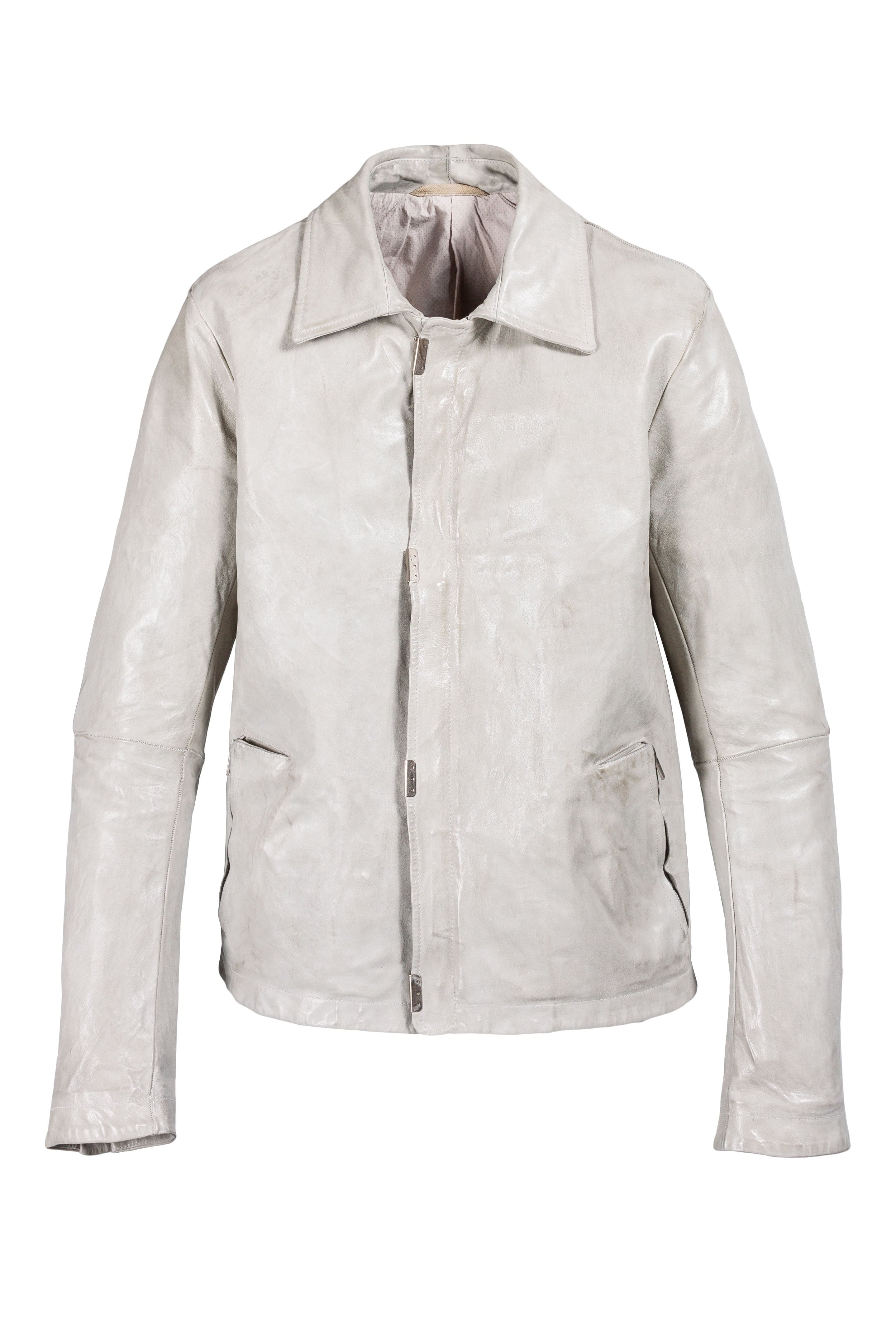 Object Dyed Lined Scarstitch Leather Jacket