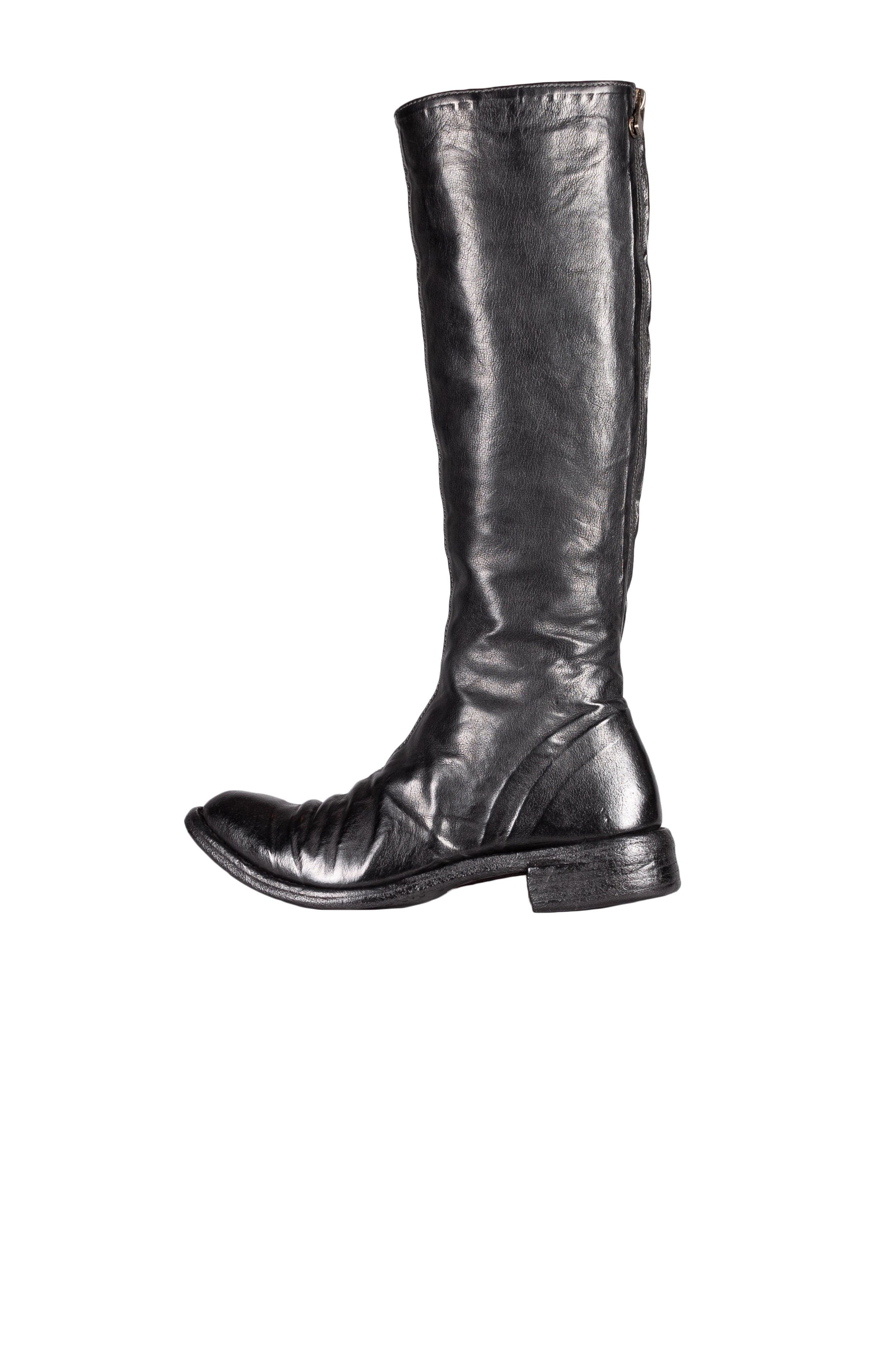 Object Dyed Lined Diagonal Zip Knee High Goodyear Boot