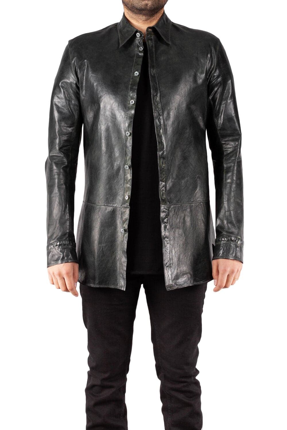 Object Dyed Leather Shirt