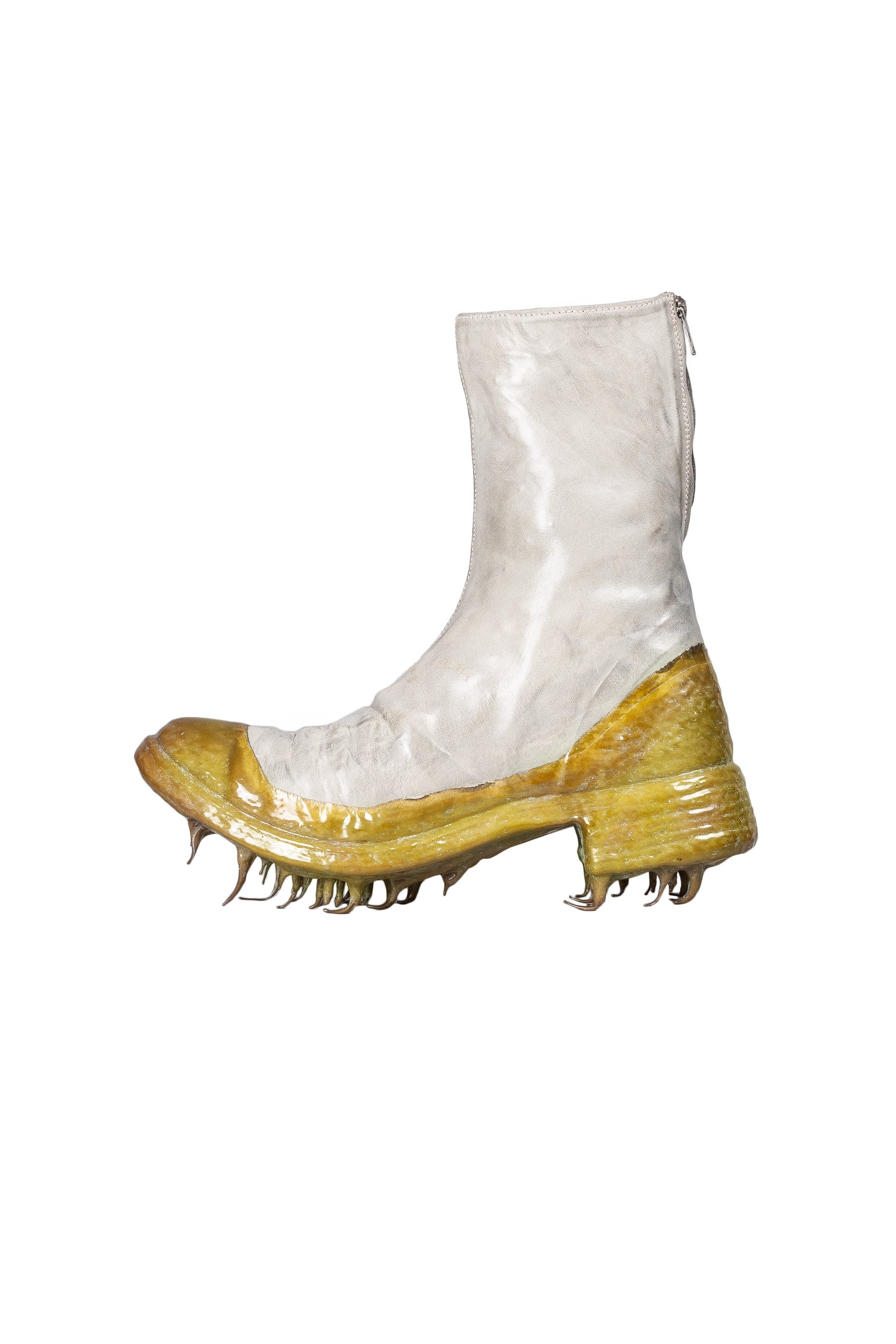 Object Dyed Lined Rubber Drip Diagonal Zip Goodyear Boot