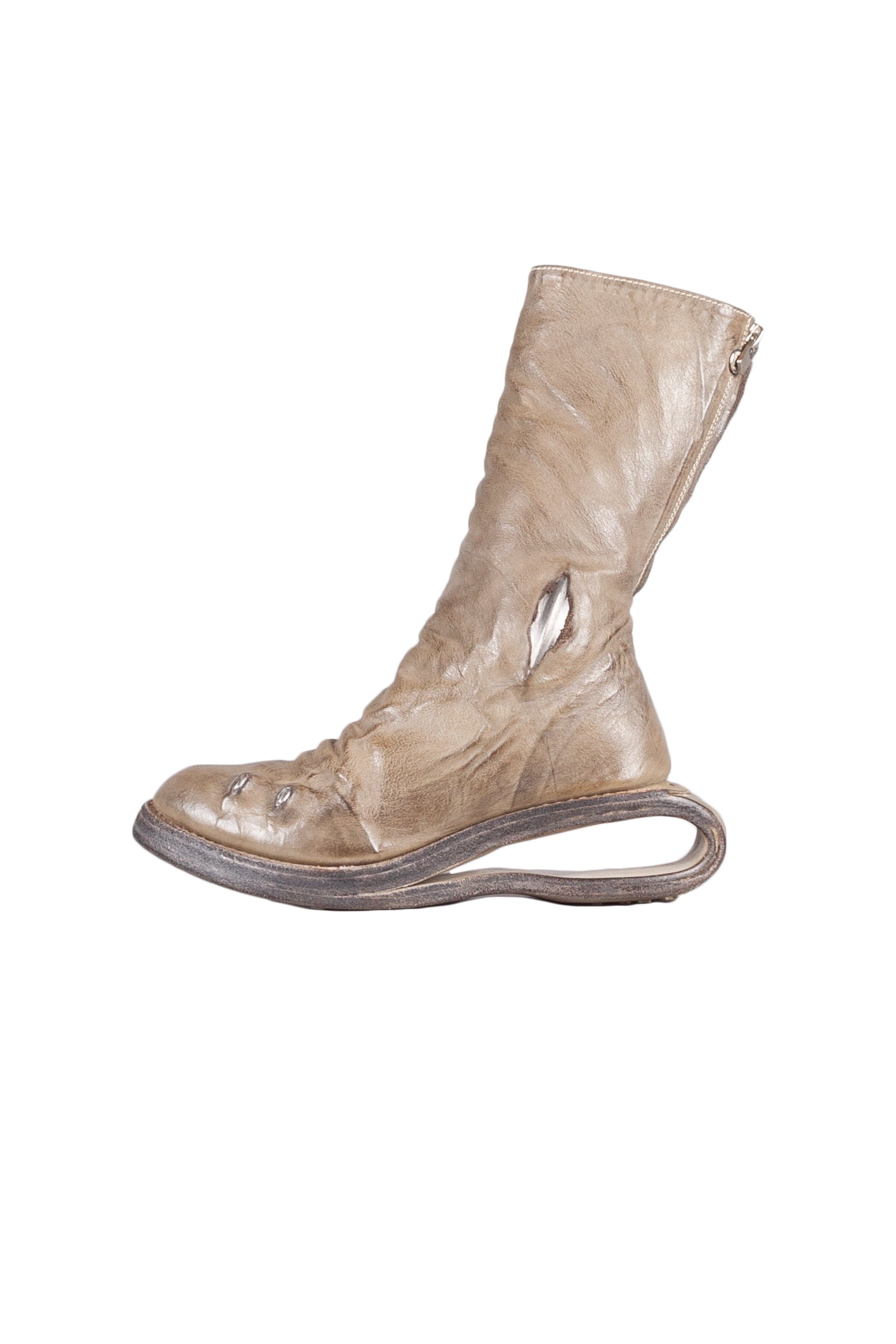 U-Sole Prosthetic Diagonal Zip Lined Goodyear Boot