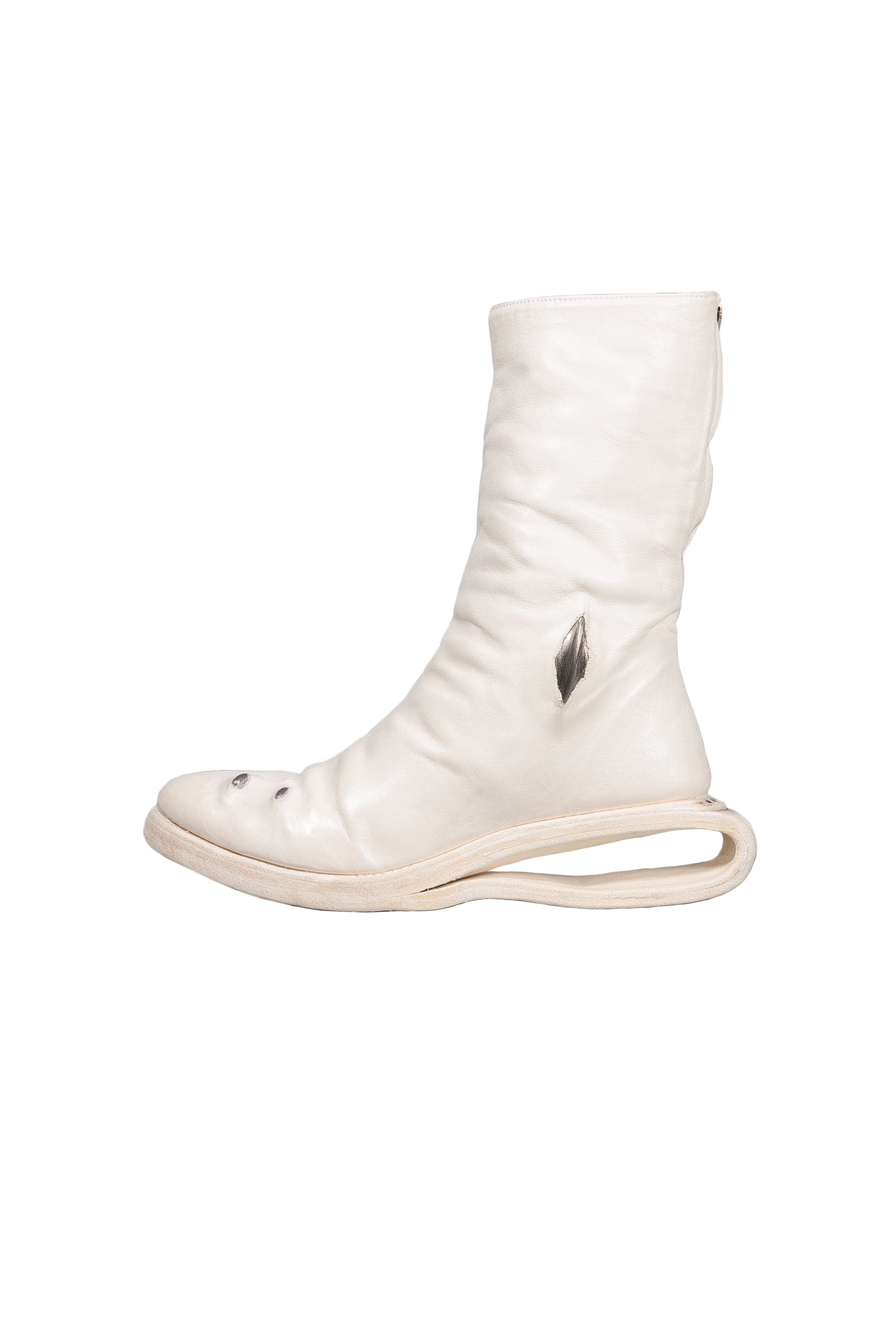 U-Sole Prosthetic Diagonal Zip Lined Goodyear Boot