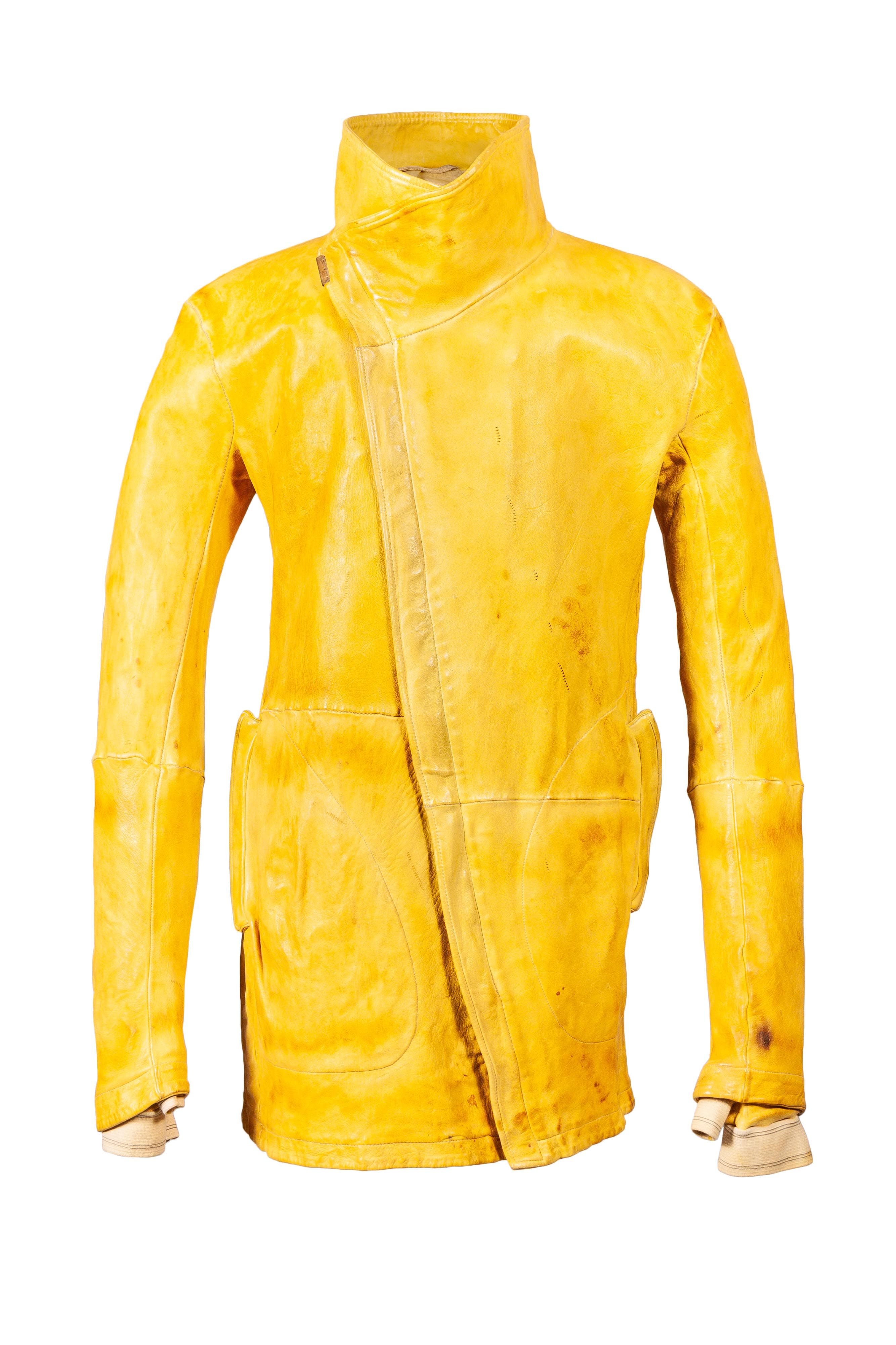 Object Dyed Glove Sleeve Leather Jacket