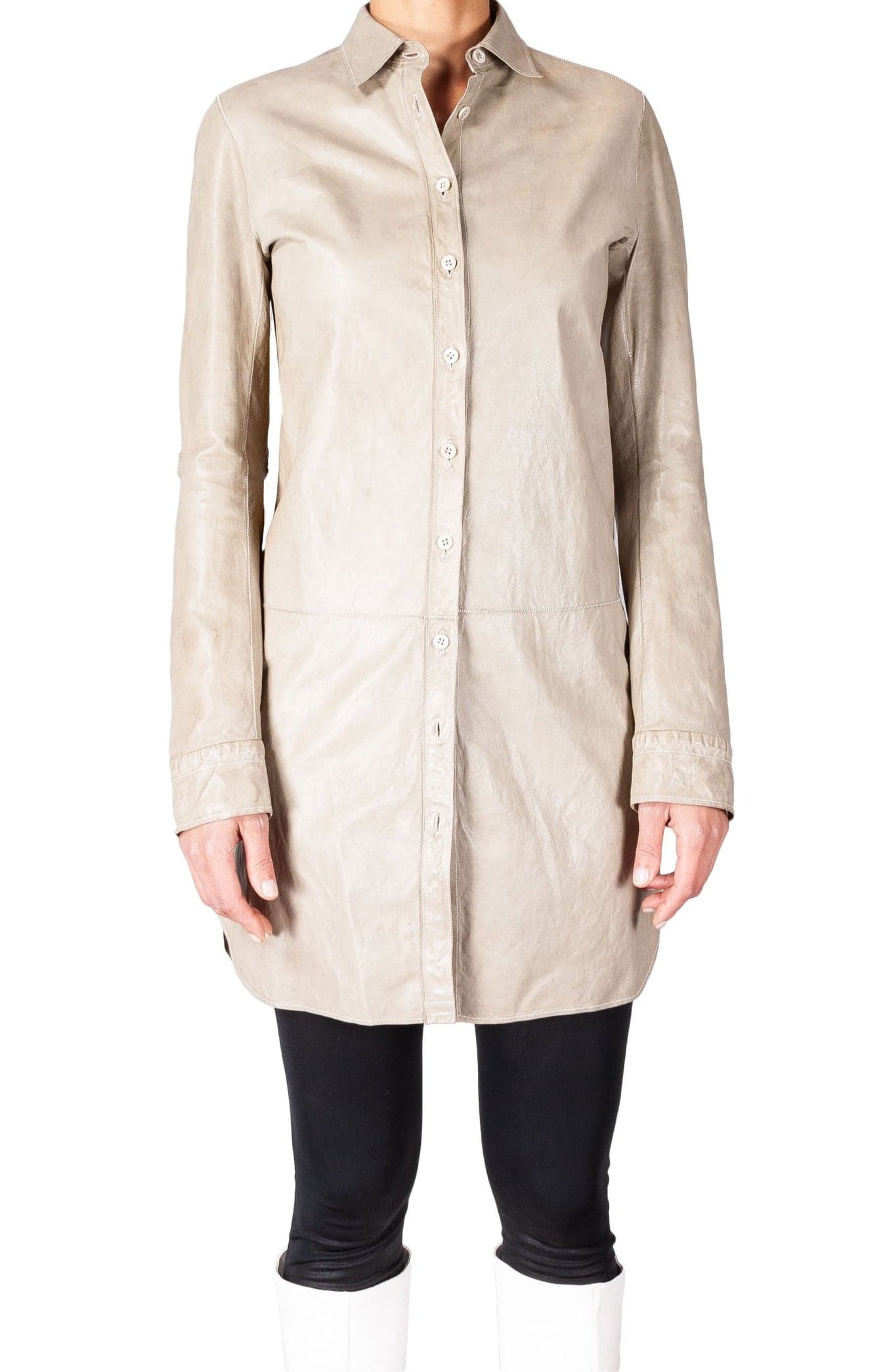 Object Dyed Leather Shirt