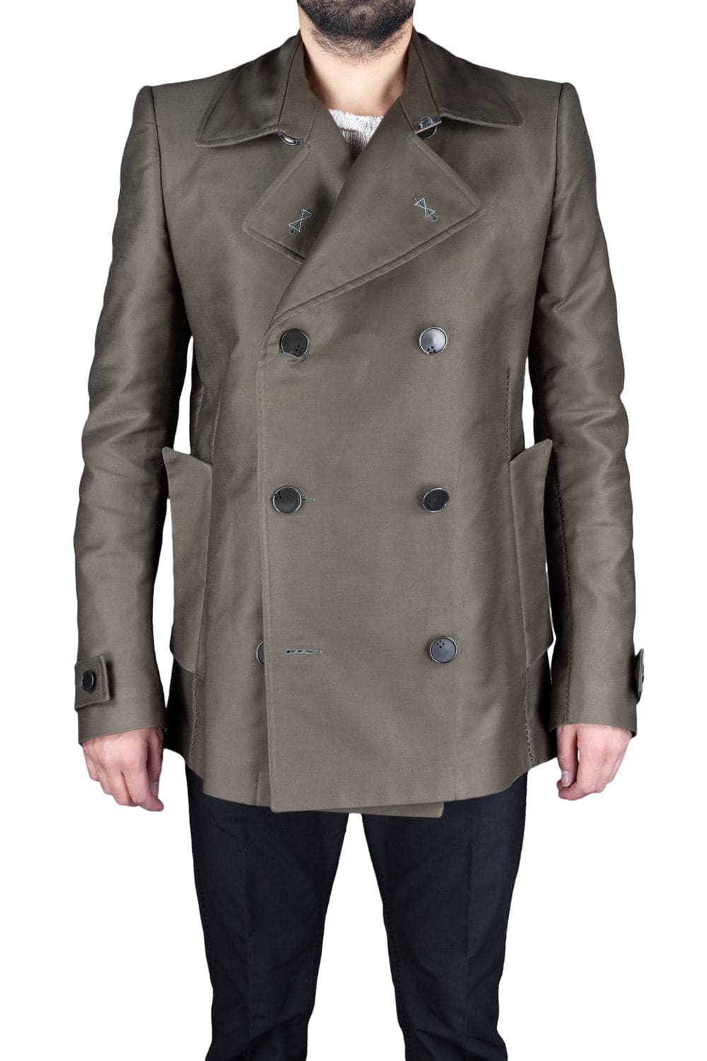 Unlined Visible Overlock Dead End Caban