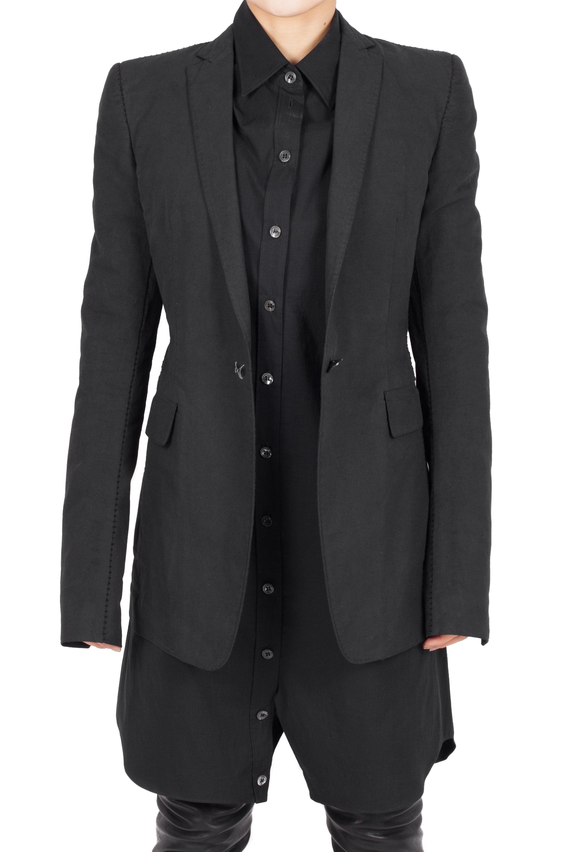 Object Dyed Unlined One Button Jacket