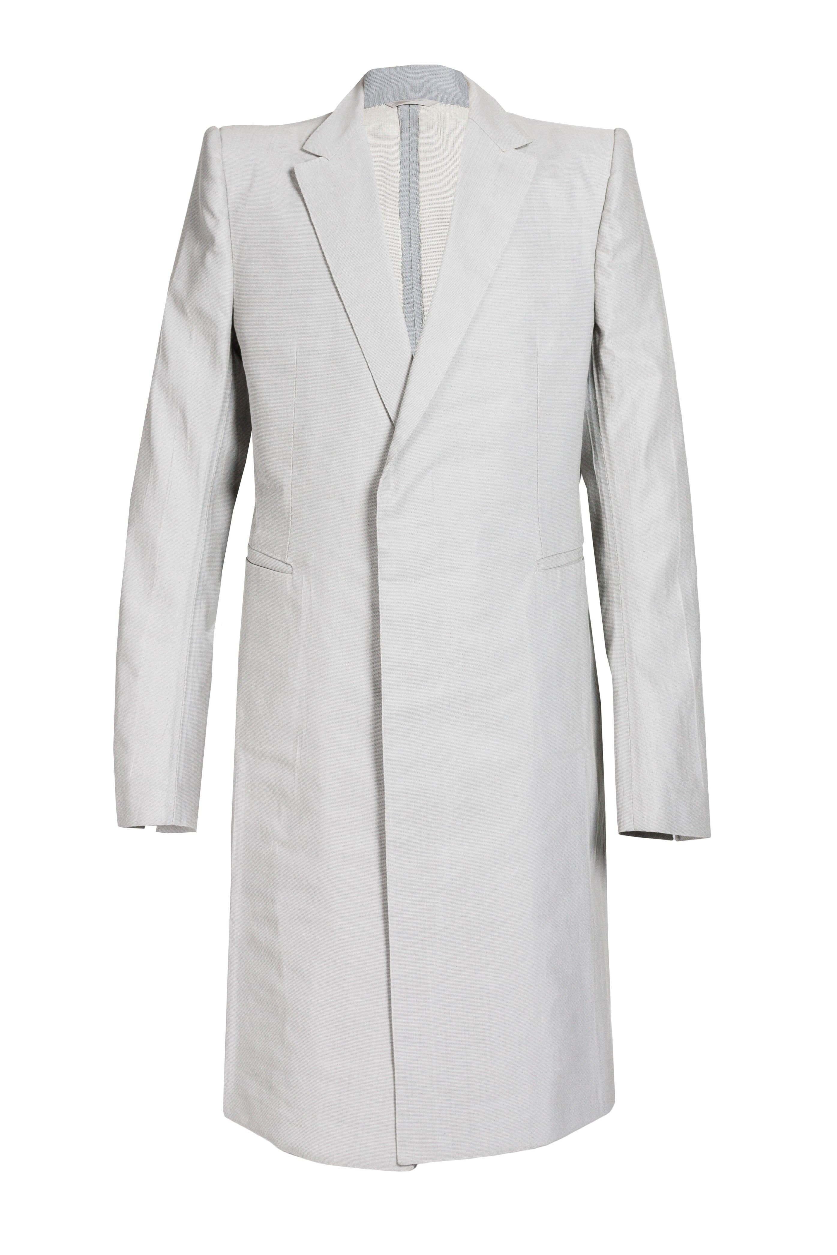 Stirred Unlined Chain Seam 1 Button Long Jacket