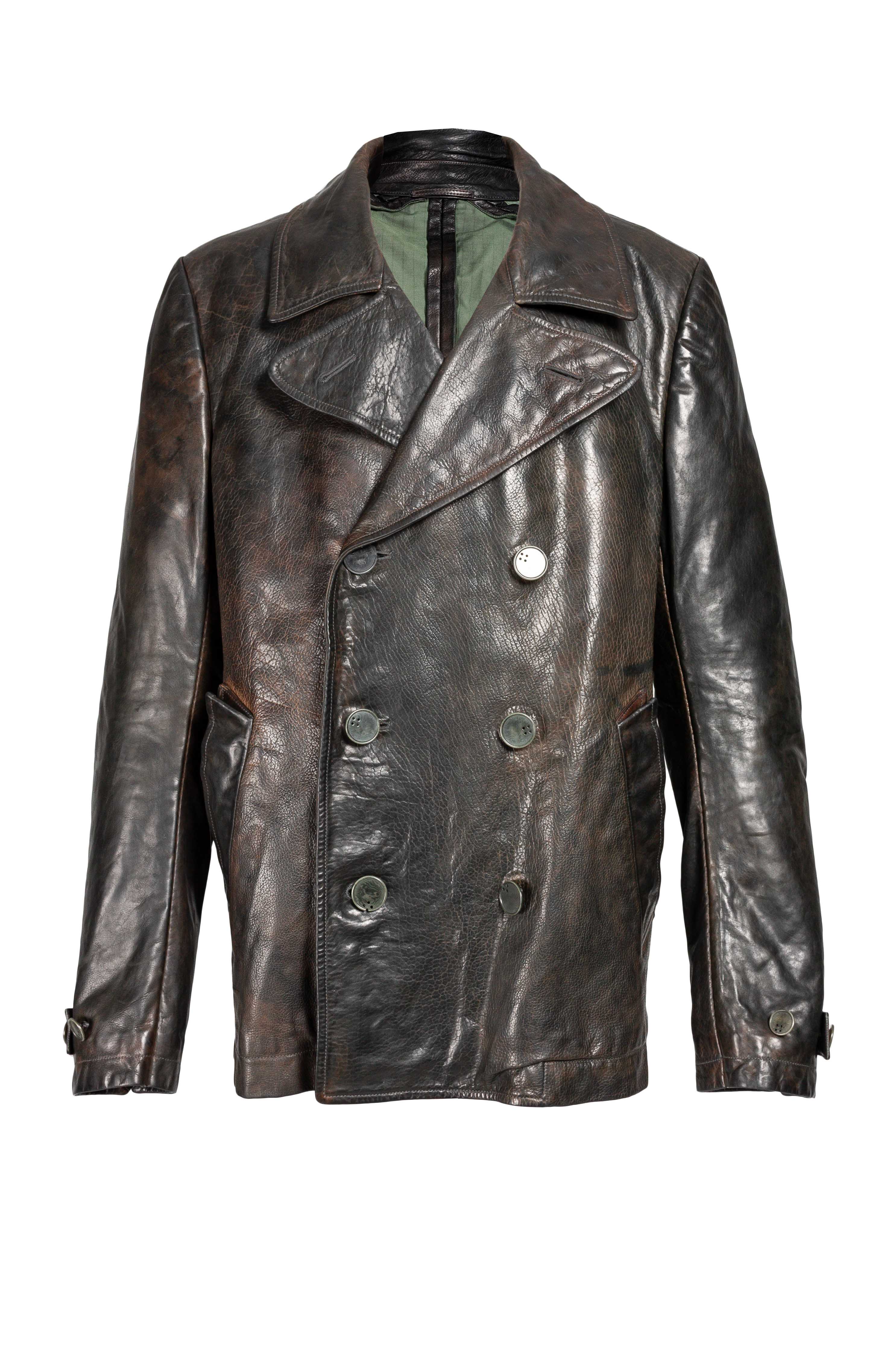 Lined Unlined Chain Seam Back Raglan Leather Caban